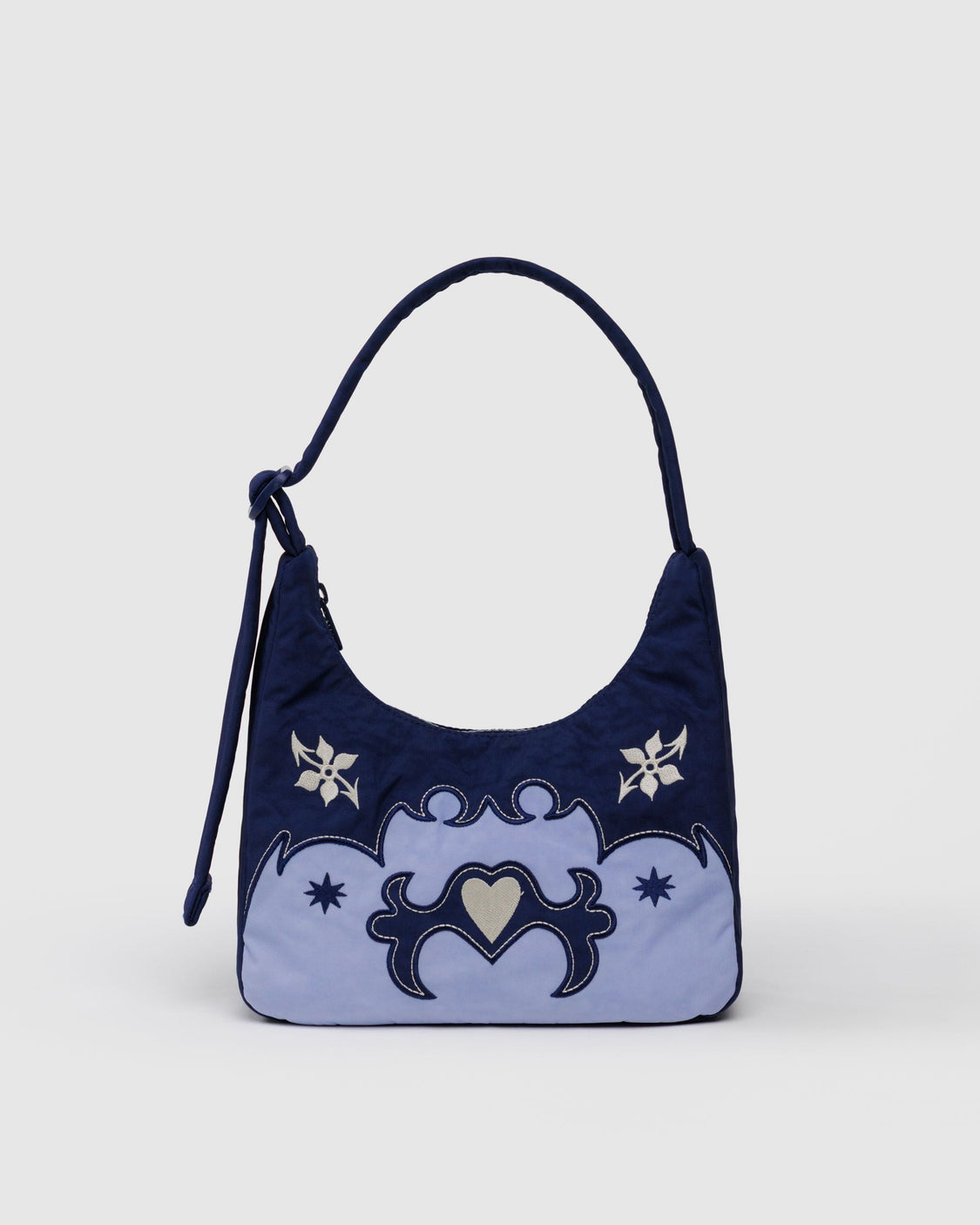 Mini Nylon Shoulder Bag - Western Appliqué - Quick Grab