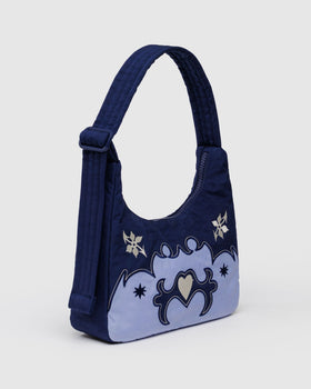 Mini Nylon Shoulder Bag - Western Appliqué - Quick Grab