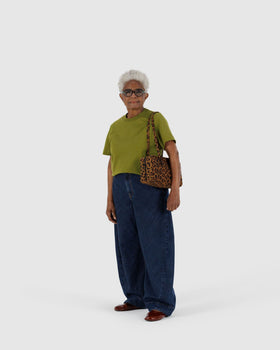 Nylon Bowler Bag - Leopard - Easy Stow