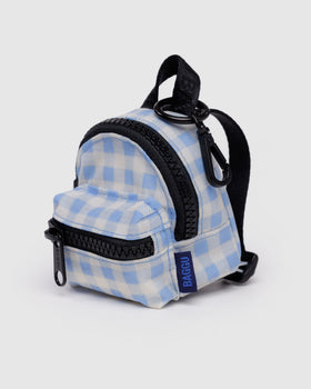 Backpack Charm - Light Blue Gingham - Simple Moisture