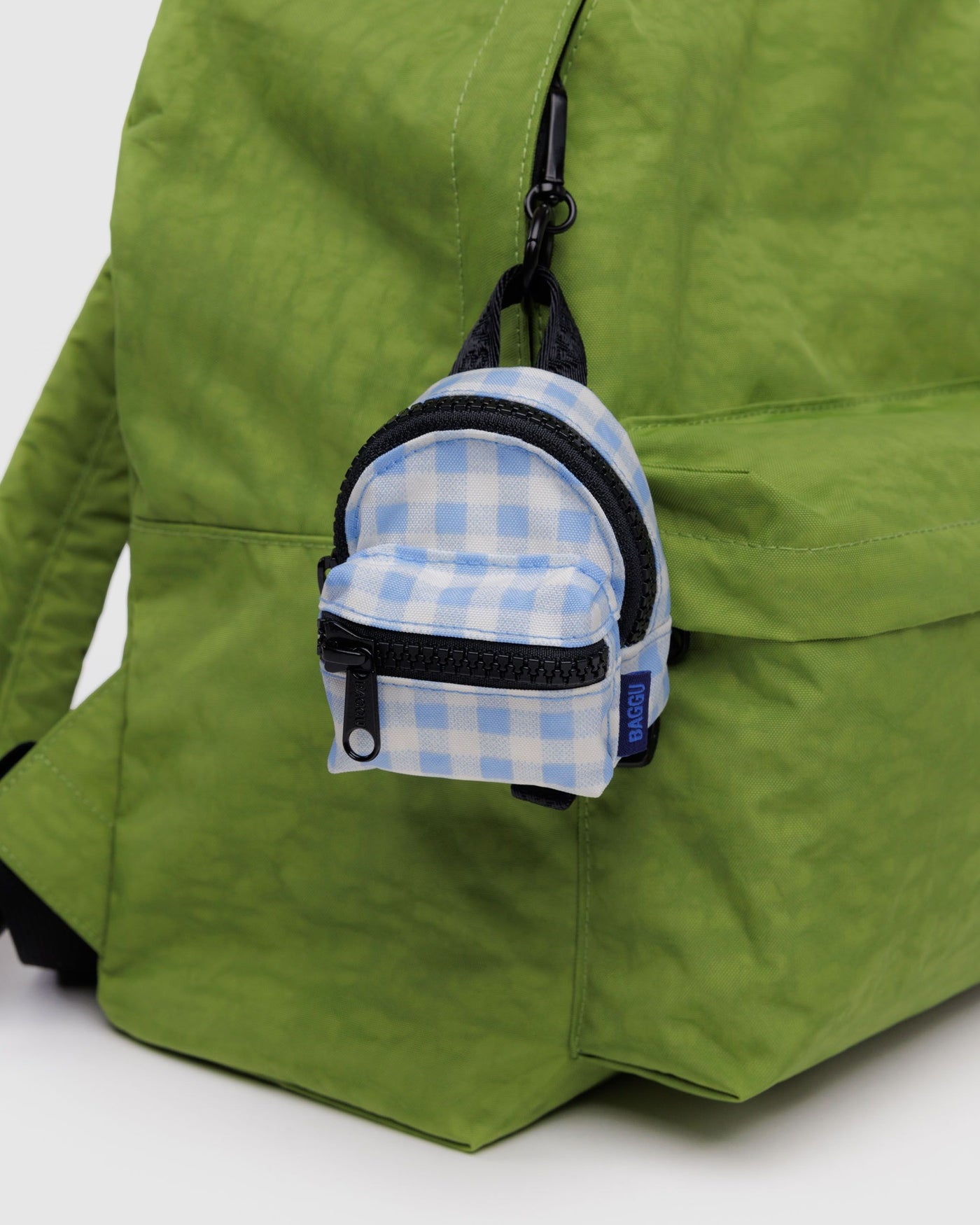 Backpack Charm - Light Blue Gingham - Simple Moisture