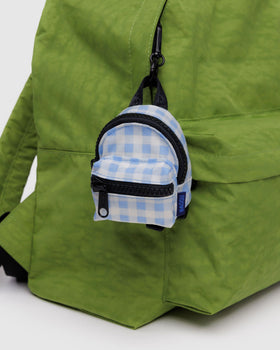 Backpack Charm - Light Blue Gingham - Simple Moisture