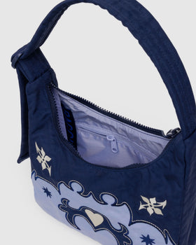 Mini Nylon Shoulder Bag - Western Appliqué - Quick Grab