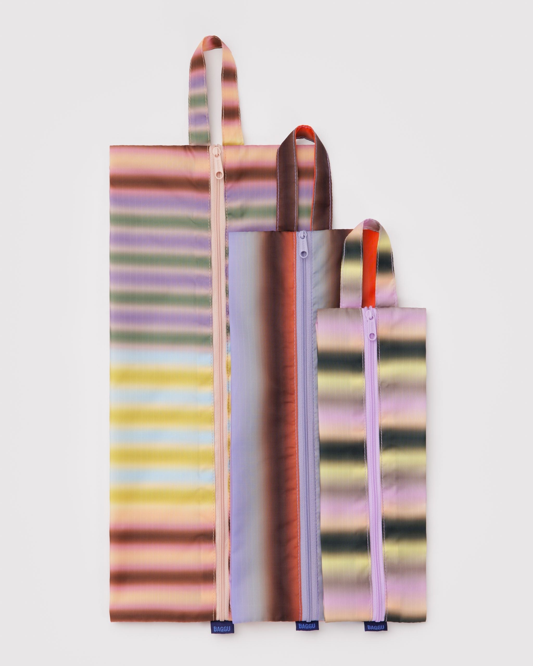 3D Zip Set - Gradient Stripes - Easy Tote